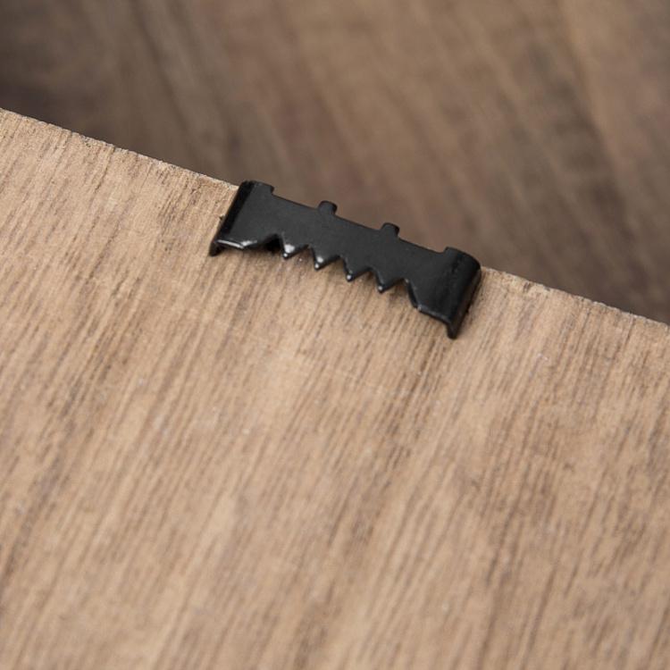 Деревянная ключница с 8-ю крючками и белой патиной Wooden Keybox With 8 Hooks White Patina