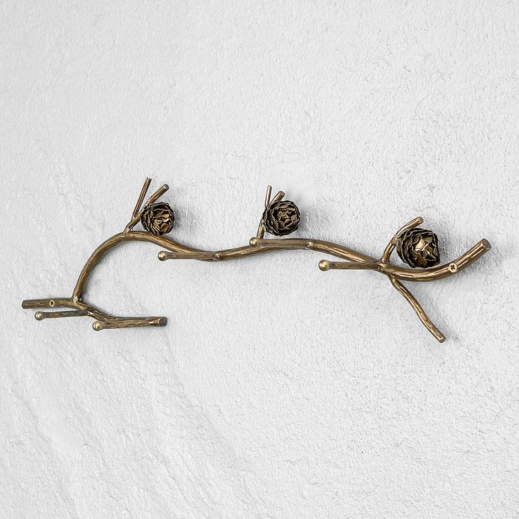 Настенная вешалка с 5 крючками Сосновые шишки Hedonistic Wall Coat Rack 5 Hooks