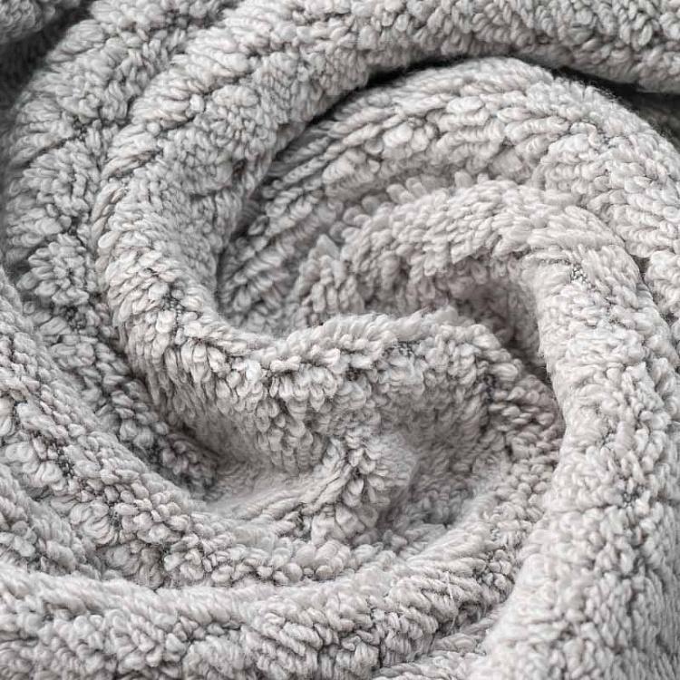 Светло-серое махровое полотенце-салфетка Пунто 30x40 см Punto Washcloth Towel Light Grey 30x40 cm