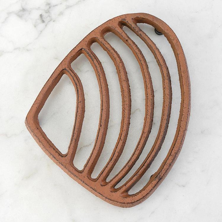 Подставка под горячее Чугунная ракушка  Shell Shaped Cast Iron Rusty Trivet