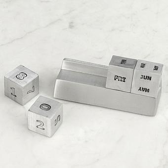 Perpetual Calendar Silver Cubes