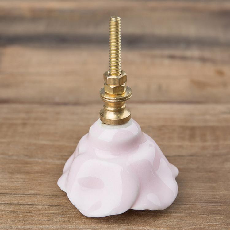 Мебельная ручка Розовая роза Pink Rose Knob