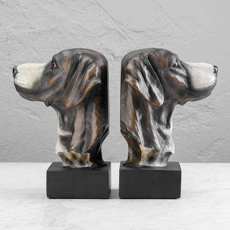 Набор из двух держателей для книг Головы собак Bookend Dogs Heads
