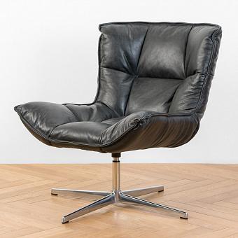 Center Swivel Office Chair, Silver Metal Base RM