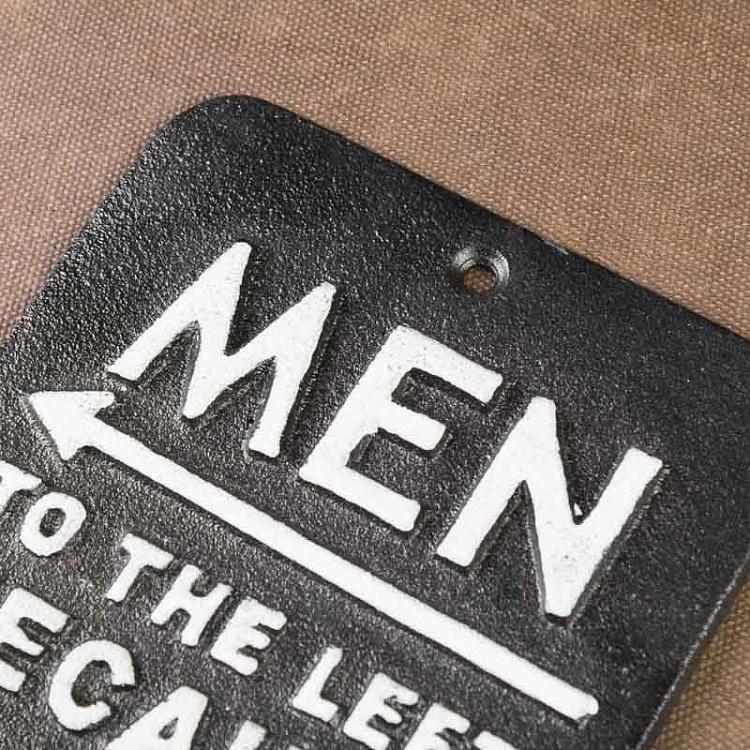 Металлическая табличка Мужчины налево, потому что женщины всегда правы Plaque Murale En Metal Men To The Left Because Women Are Always Right