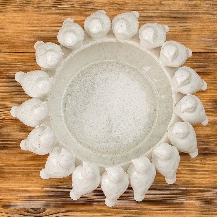 Белая пиала Птицы Birds Bowl White
