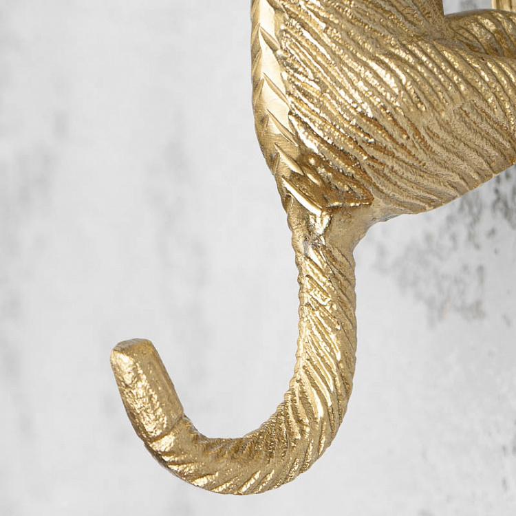 Крючок золотая Обезьяна Coat Rack Monkey Gold
