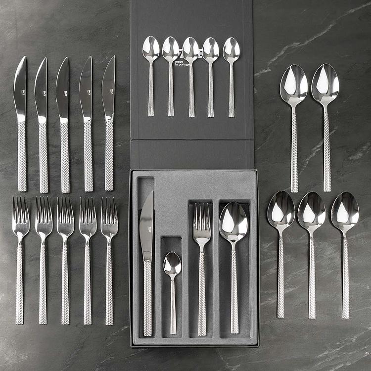 Набор Гера из 24 столовых приборов на 6 персон по 4 предмета в подарочной коробке Set Of 24 Cutlery Pieces Hera