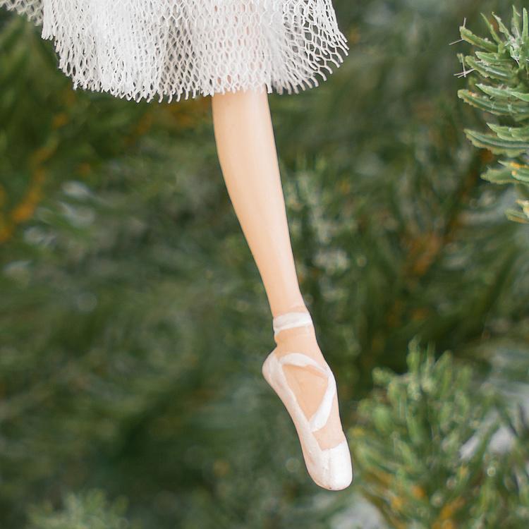 Набор из трёх ёлочных игрушек Балерины из Лебединого озера Set Of 3 Tulle Swan Lake Ballerinas White 19 cm