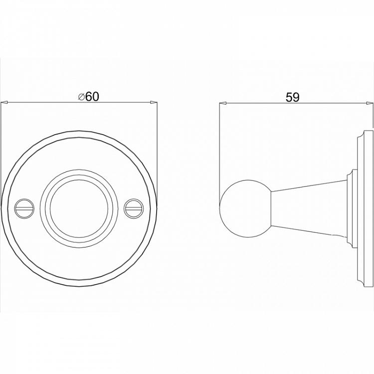 Крючок цвета хром Single Hook Chrome
