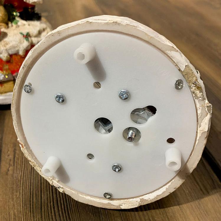 Набор из двух музыкальных статуэток Мишка и Санта дисконт Set Of 2 Music Boxes Bear And Santa 16 cm discount