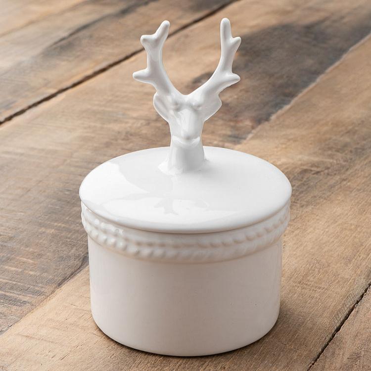 Ёмкость для хранения Олень Deer Pot White