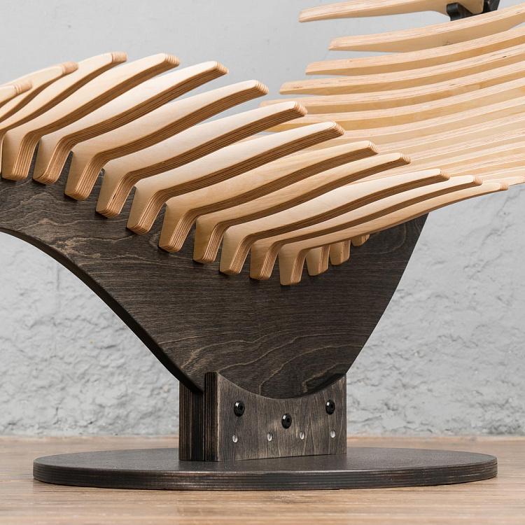 Бежевое кресло-шезлонг Кит Whale Lounge Natural/Dark Oil