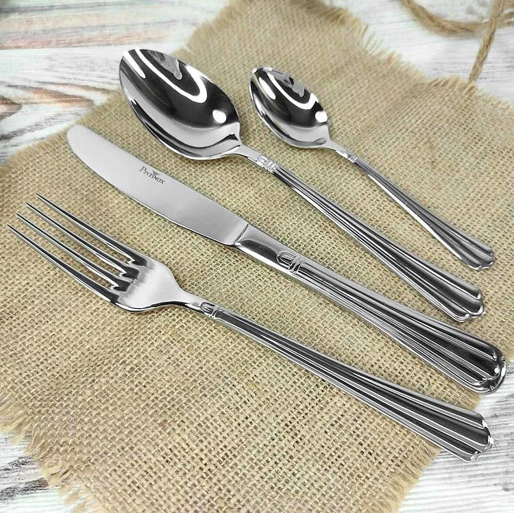 Набор из 126 столовых приборов на 12 персон в деревянной коробке Бернини Set Of 126 Cutlery Pieces Bernini Wooden Box