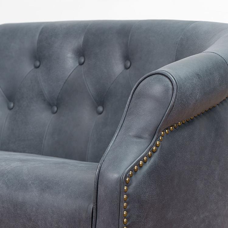 Двухместный кожаный диван Маршал, песочные ножки Marshall 2 Seater, Oak Sandwashed Leather