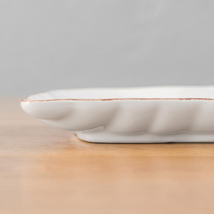 Белое сервировочное блюдо Ракушка Дори, S Dory Seashell Plate Small White