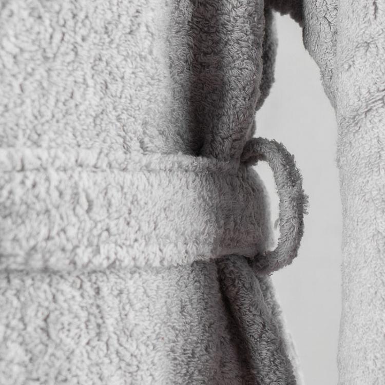 Серый махровый банный халат с капюшоном, размер XL CL Zero Twist Hooded Robe Grey XL