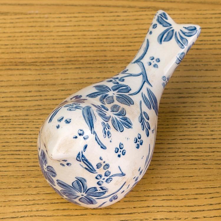 Набор из двух статуэток Птицы с синей росписью Set Of 2 Birds Blue Painted