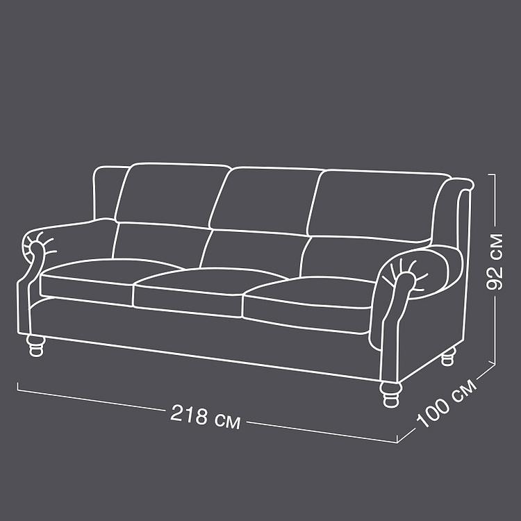 Трёхместный льняной диван Черчилль Churchill 3 Seater Linen RM