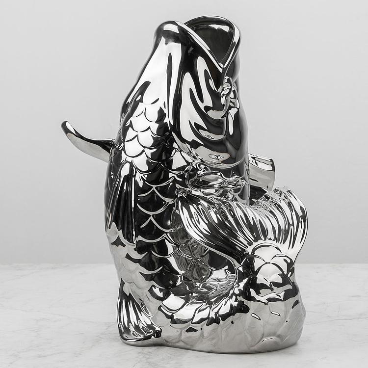 Ваза серебристого цвета Блабб Blubb Silver Vase