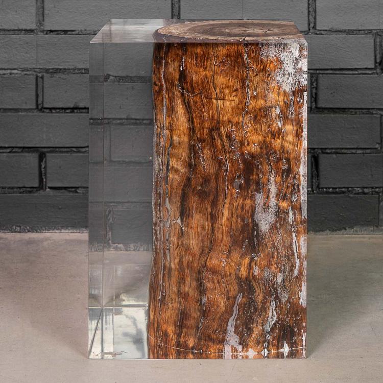 Прикроватный столик Ниллек со стволом дерева в акриле F162 Nilleq Occasional Table, Drift Wood