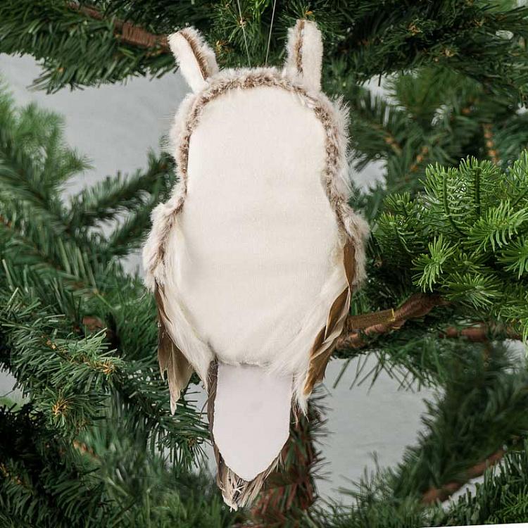 Ёлочная игрушка Сова на ветке, M Owl On Branch 25 cm