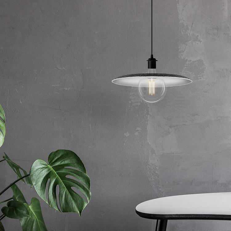 Подвесной светильник Тень на чёрном проводе Shade Felt Hanging Lamp