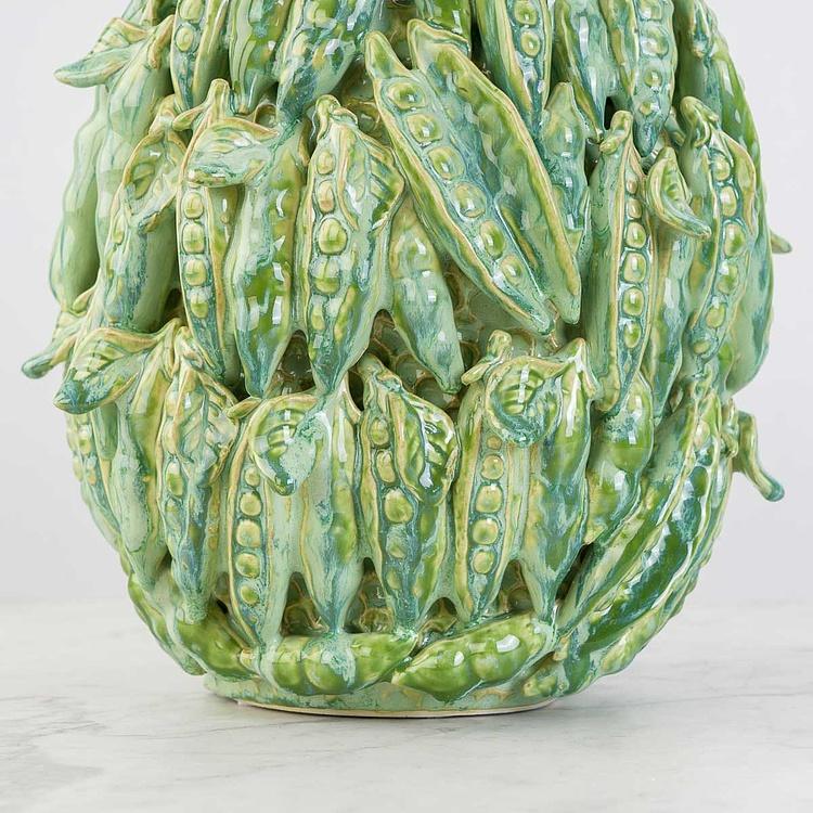 Зелёная широкая ваза Стручки гороха Peapod Green Vase Wide