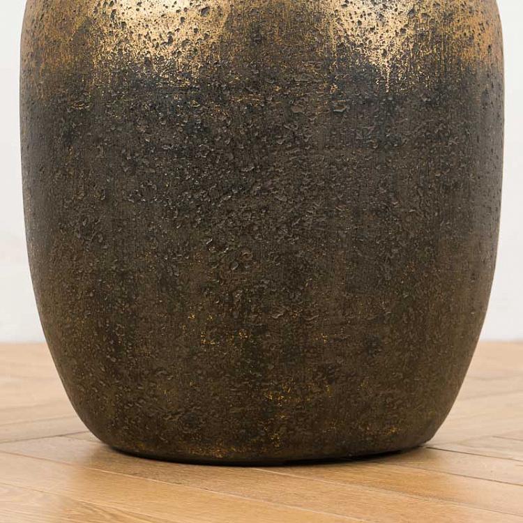 Кашпо-чаша Эффектори Металл золотая патина, M Effectory Metal Bowl Pot Rough Gold Patina Medium