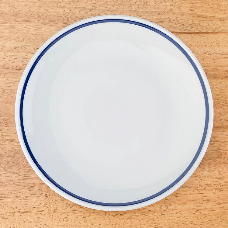 Обеденная тарелка Синяя полоска, L Filo Blue Dinner Plate Large
