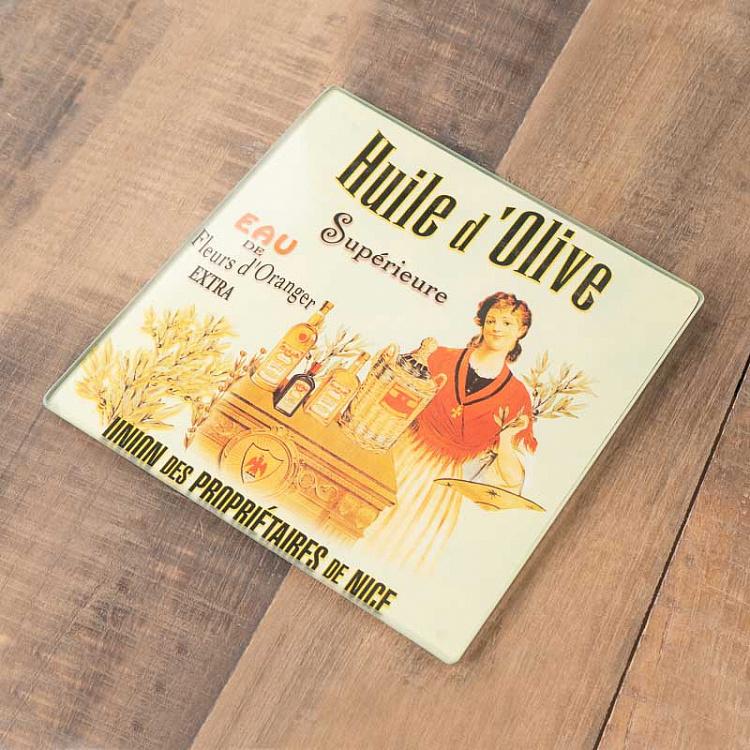 Подставка под горячее Оливковое масло Huile D'Olive Trivet Glass