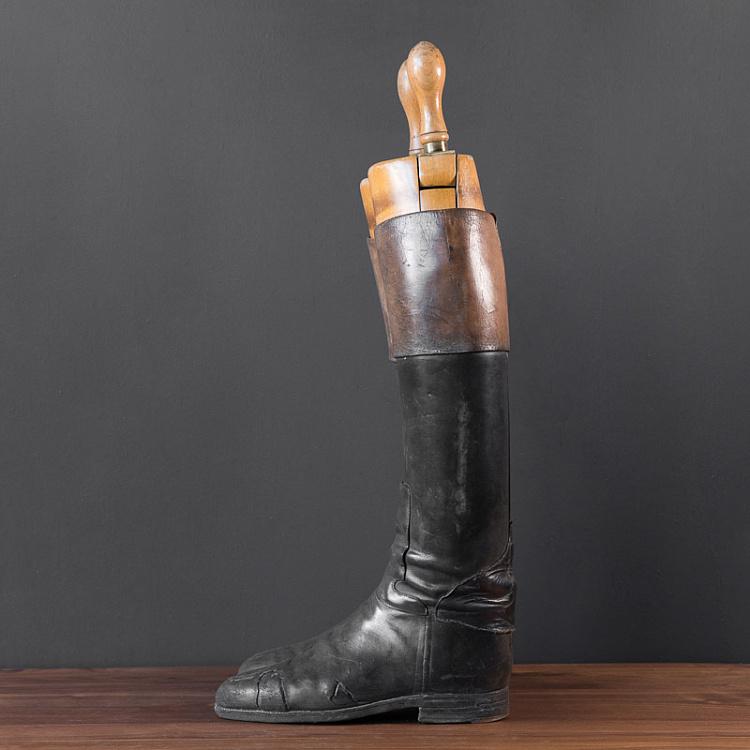Винтажные сапоги для верховой езды 6 Vintage Black Riding Boots With Shoe Lasts 6
