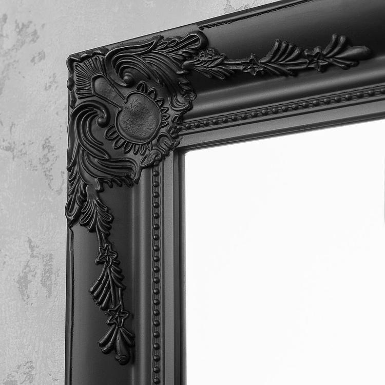 Настенное зеркало в чёрной раме Классический орнамент Classic Ornate Wall Mirror Black