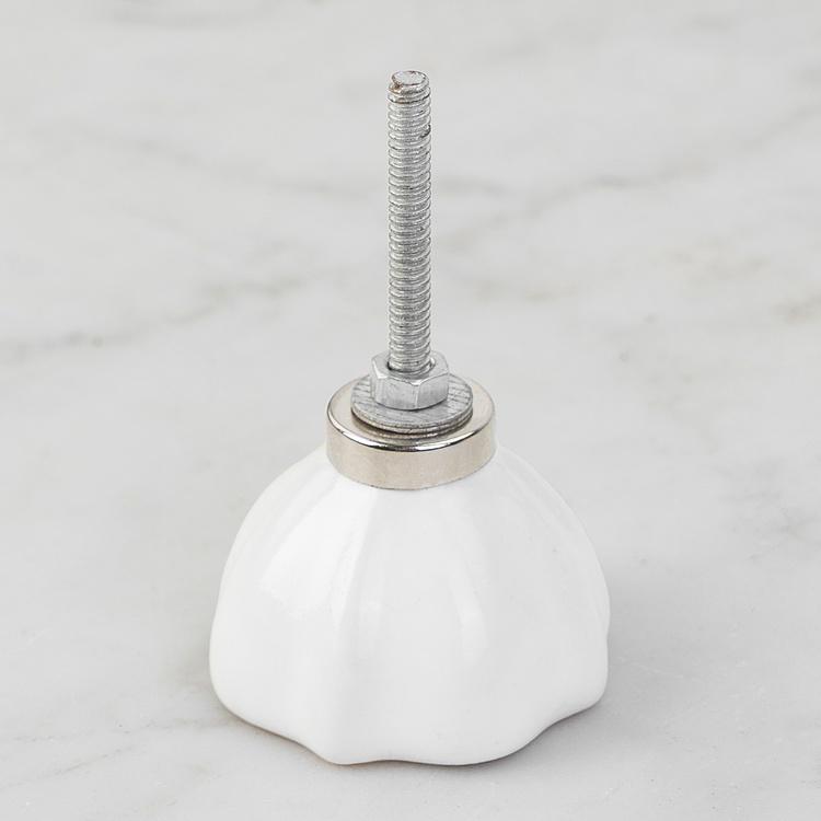 Керамическая мебельная ручка с кракелюром Четырёхлистник коричневый Cracked Glass Quatrefoil Gold Ceramic Knob Brown