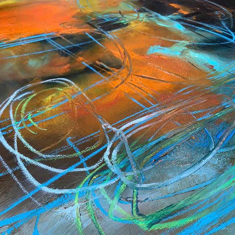 Абстрактная картина маслом Наслаждение одиночеством Enjoying Solitude Painting