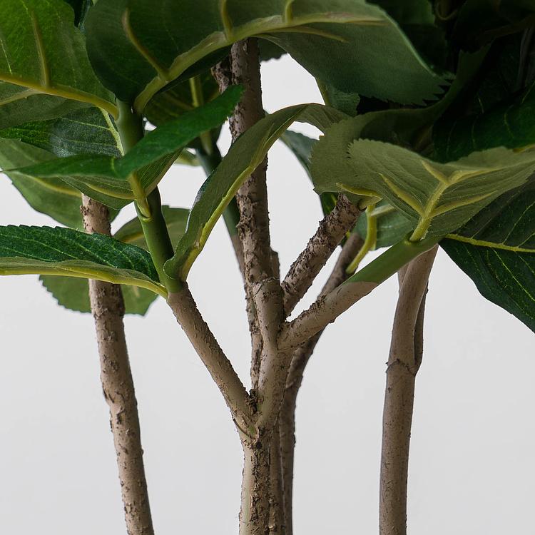 Искусственная кустовая кремово-зелёная гортензия  Hydrangea Bush Creamy Green 55 cm