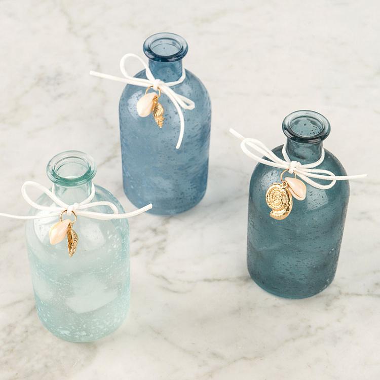 Набор из трёх декоративных мини-бутылок с ракушками Set Of 3 Decorative Bottles With Shells