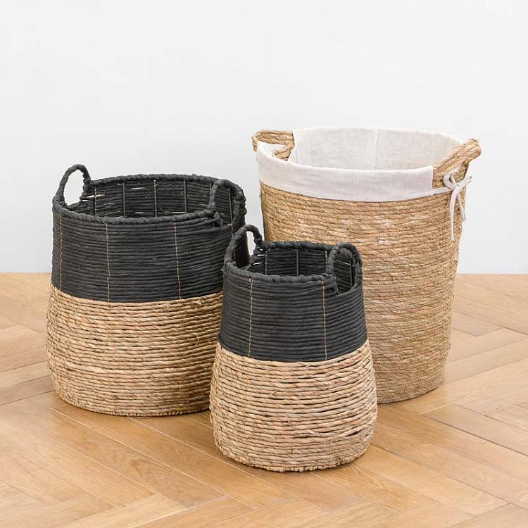 Корзина для хранения с тканевой подкладкой Basket With Beige Lining