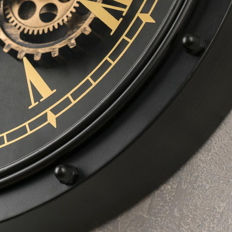 Настенные часы Индастриал Антик с шестерёнками Industrial Antique Look Wall Clock With Gears