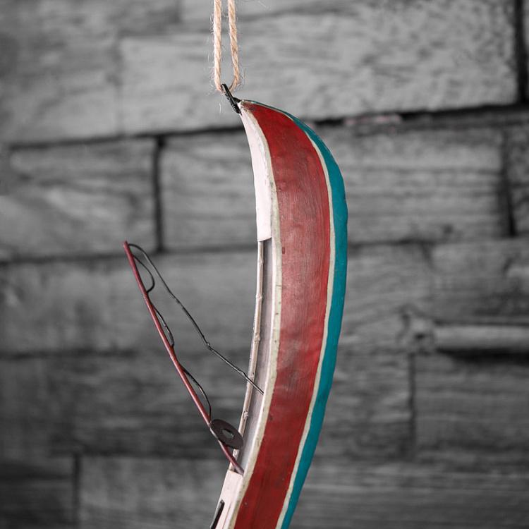 Подвесное украшение Лодка Hanging Metal Boat 18 cm