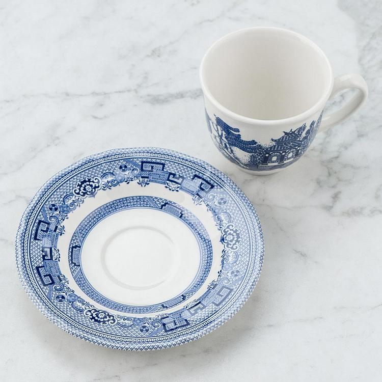 Чайная пара Голубая ива Blue Willow Tea Cup And Saucer