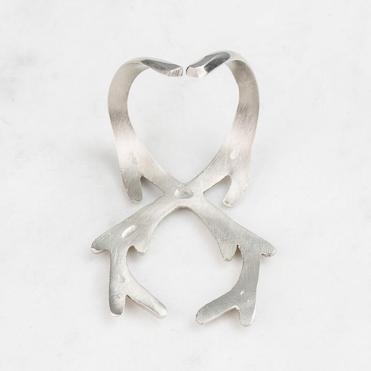 Кольцо для салфетки Оленьи рога Antler Napkin Ring Silver