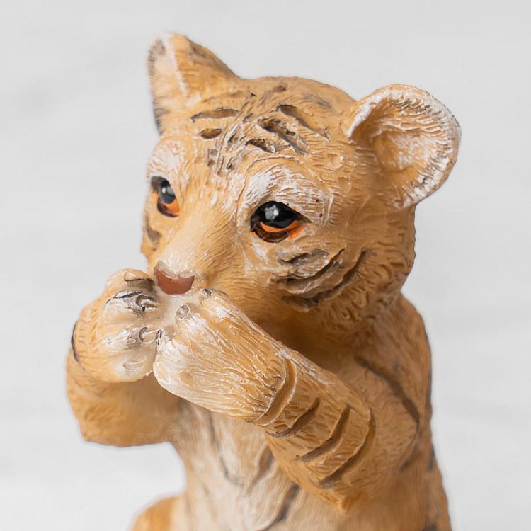 Набор из трёх статуэток Тигрята Не вижу, не слышу, не говорю Set Of 3 See/Hear/Speak No Evil Tigers Orange/White 10 cm