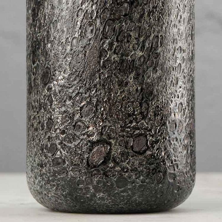 Чёрно-серебристая высокая ваза Кратер Cratere Noir Argent High Vase