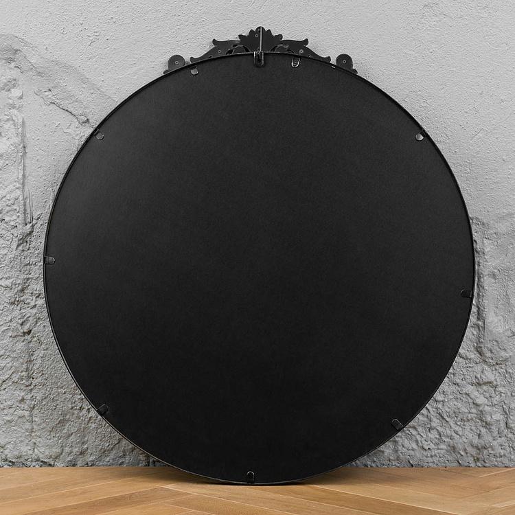 Круглое зеркало в чёрной раме Диа Dia Round Mirror Black