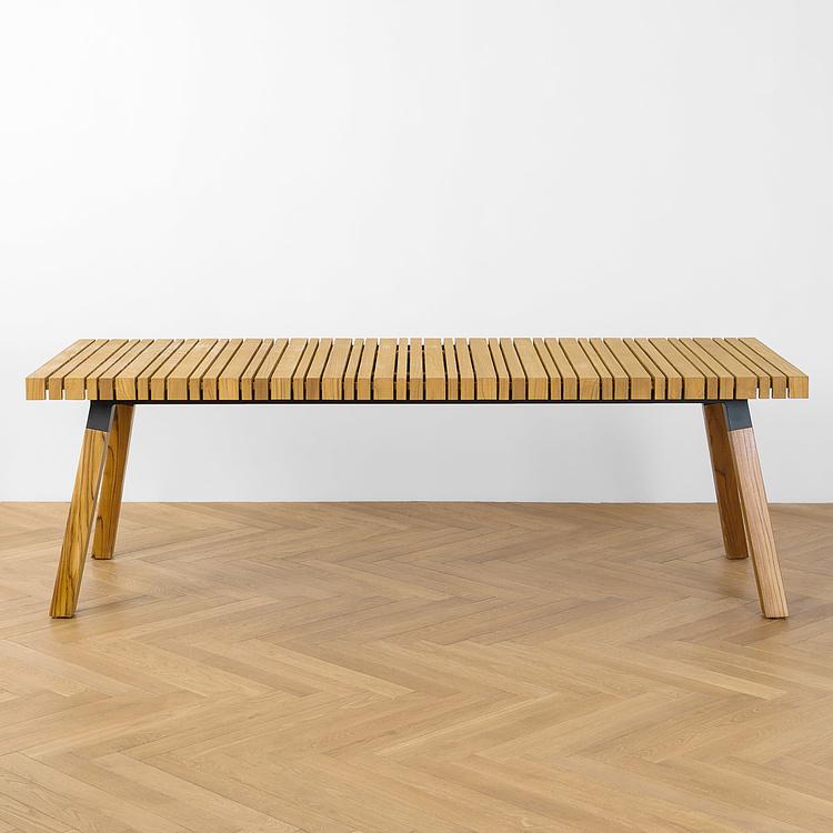 Садовый обеденный стол из тика Блоу Blow Dining Table, Golden Teak