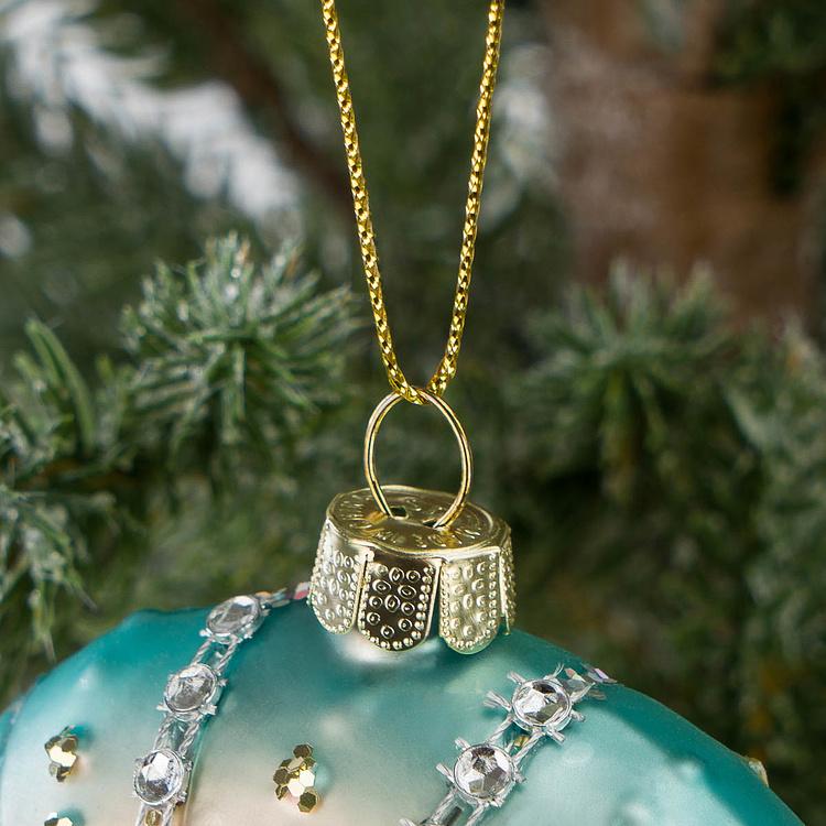 Набор из двух ёлочных игрушек Раковина и морской ёж Set Of 2 Glass Pearl Shells Urchin Blue Pink 10 cm