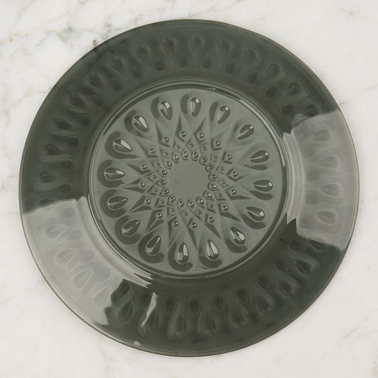 Антрацитово-серое блюдце Лион Lyonnais Anthracite Grey Dessert Plate