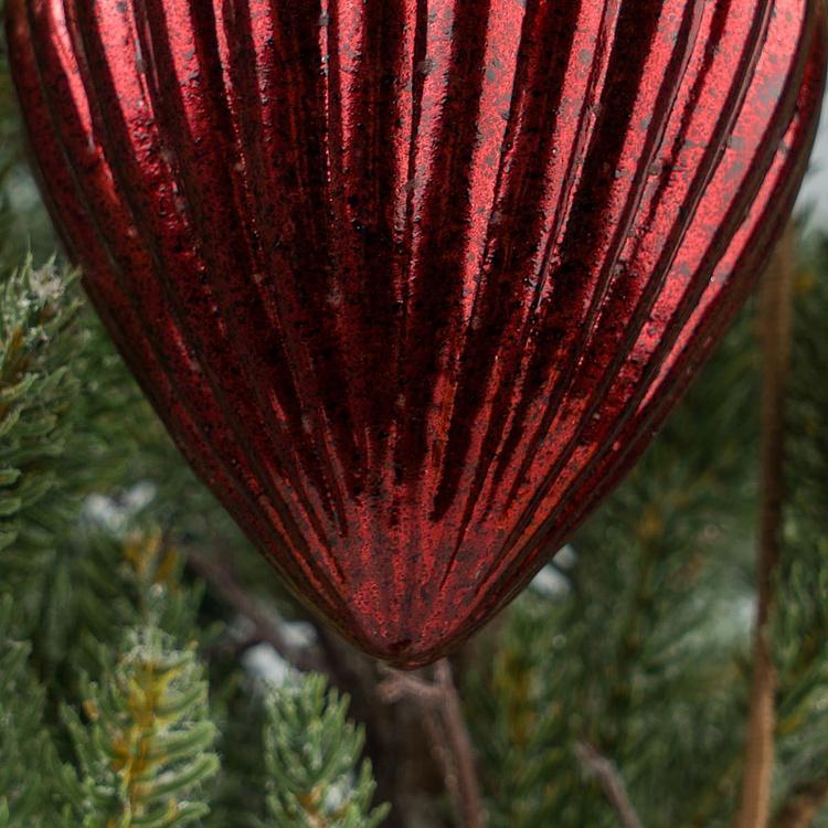 Ёлочная игрушка Красно-золотая луковица Red And Gold Aged Onion 12 cm