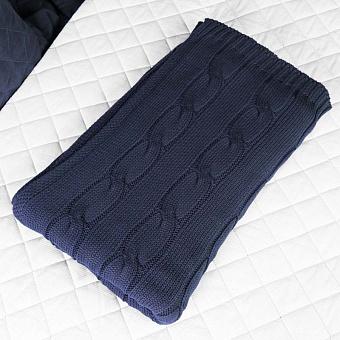 Messina Knit Throw Deep Blue